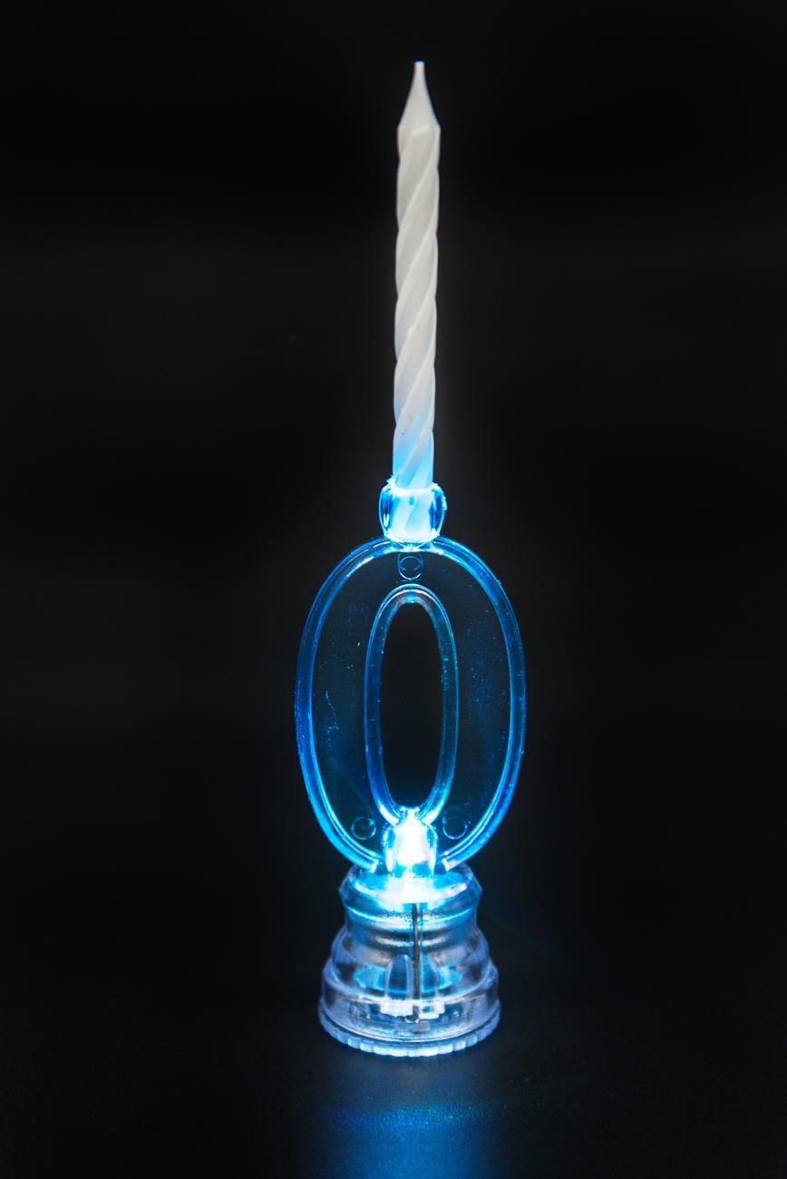 Number 0-9 LED Flashing Candle Holders Birthday Anniversary All Age Cake Toppers - Picture 2 of 41
