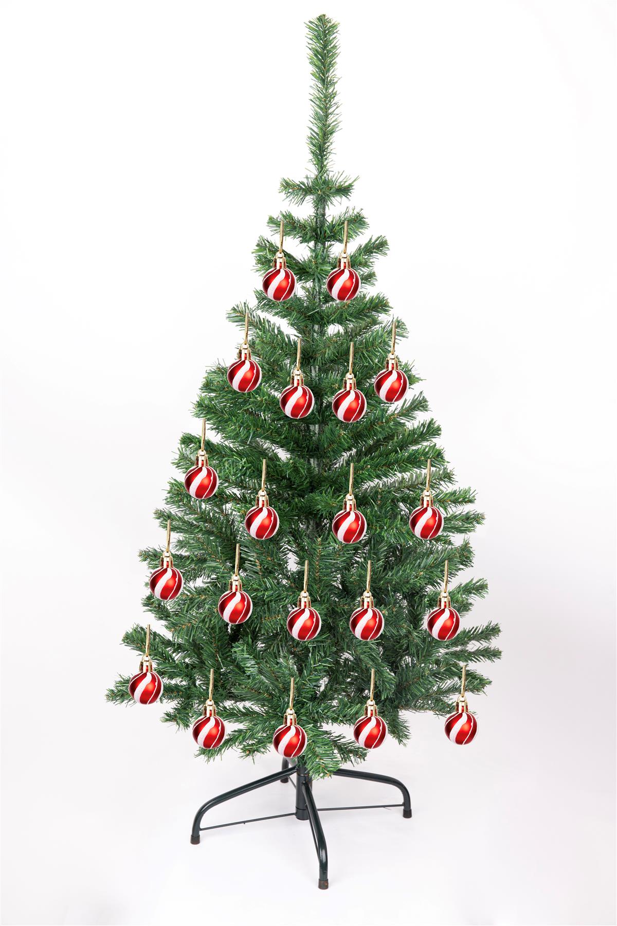 Christmas Baubles Tree Ornament Shiny Glitter Balls Xmas Hanging Decoration 30mm - Picture 16 of 109