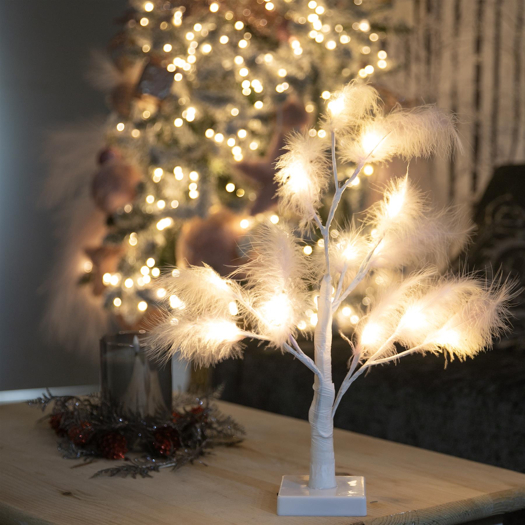 Artificial Pampas Tree Flower Christmas Table Decor Boho Wedding LED Lights B/O - Picture 37 of 73