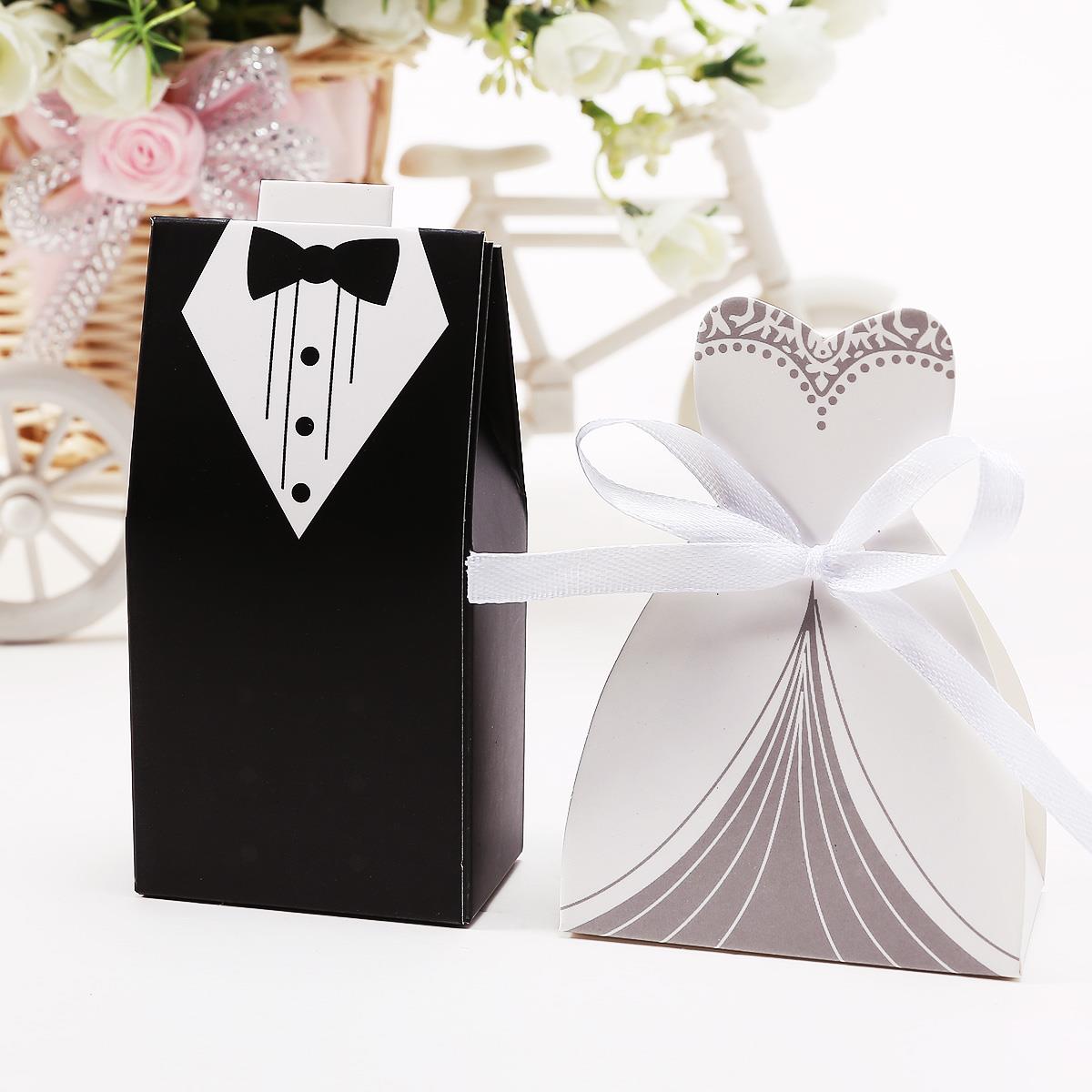 40 Bride And Groom Wedding Favours Boxes Sweets Gifts Table