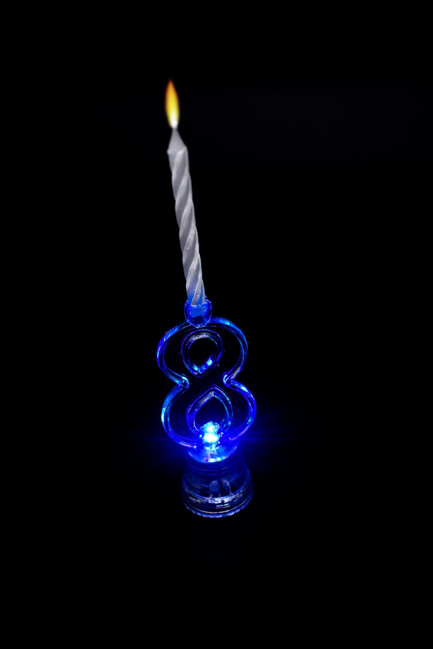 Number 0-9 LED Flashing Candle Holders Birthday Anniversary All Age Cake Toppers - Picture 35 of 41