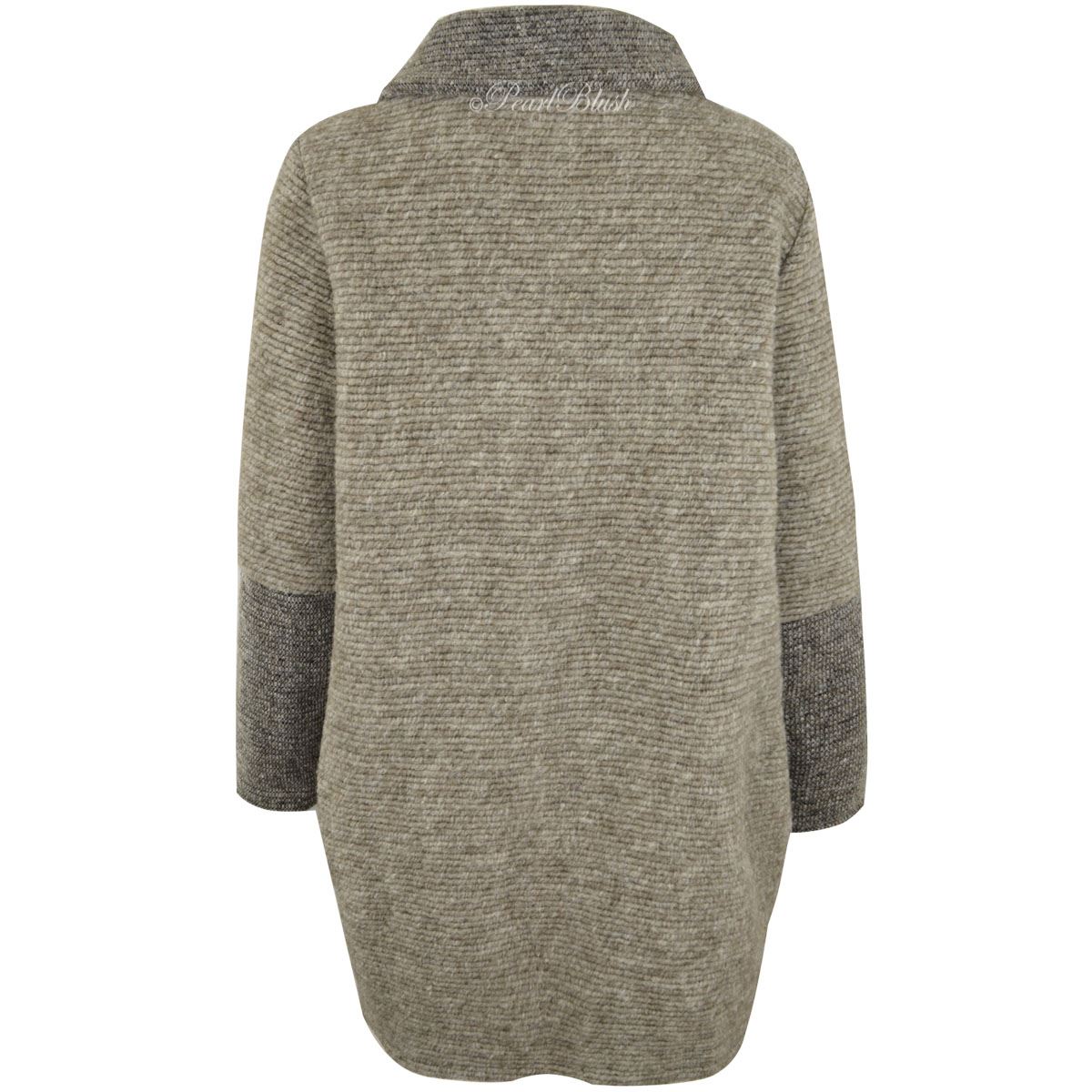 WOMENS LADIES CARDIGAN WRAP TURTLE NECK JUMPER WINTER WARM JACKET WOOL ...