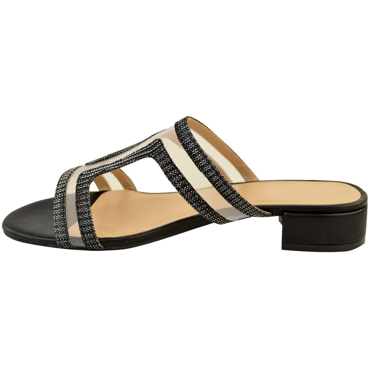 New Womens Ladies Low Block Heel Diamante Sandals Wedding Party Prom Black Size | eBay