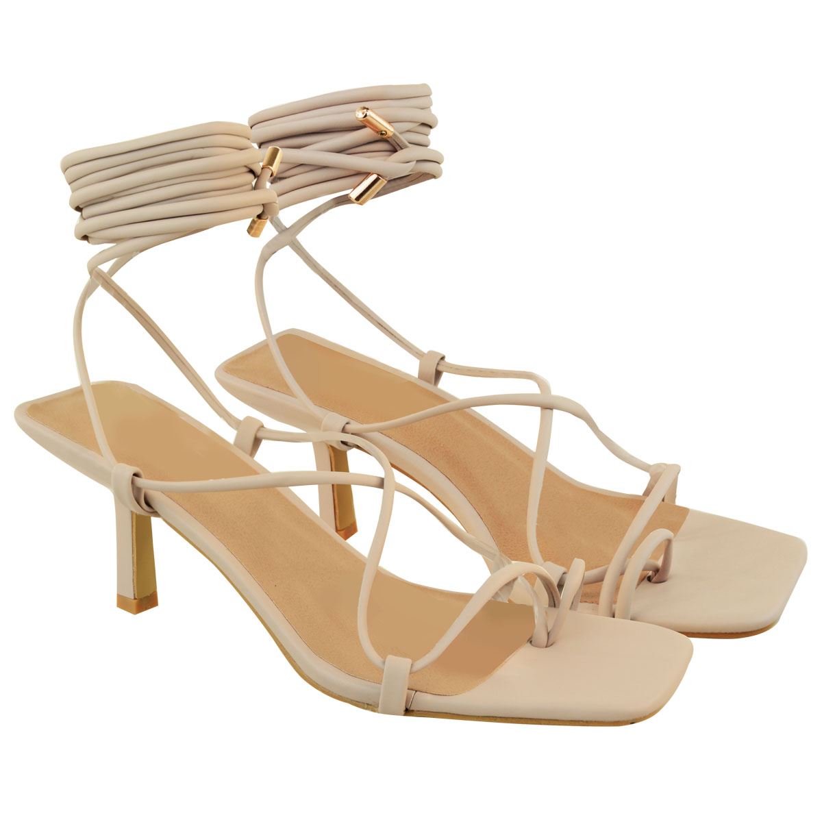 tie up sandals heels