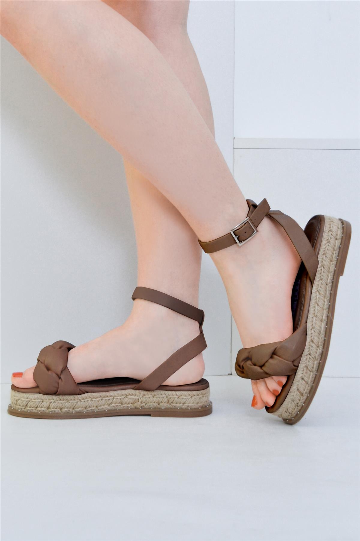 Womens Espadrilles Sandals Woven Padded Flatforms Summer Holiday Strappy  Size | eBay