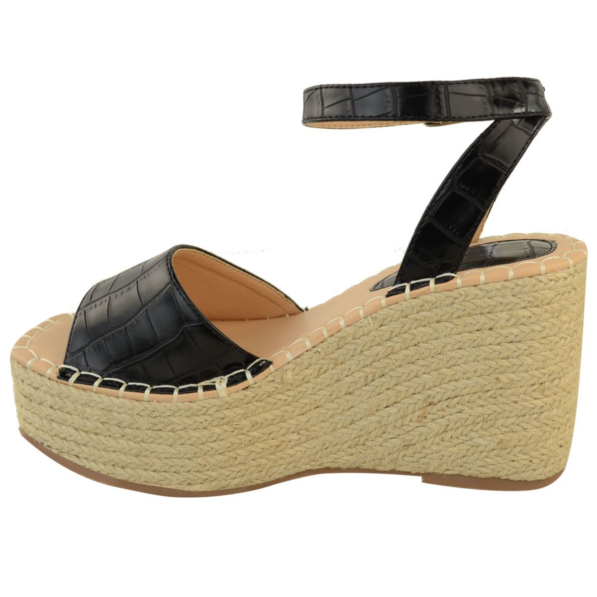 Women's Jasmine Espadrille Wedge Sandals (60MM) in Black | Cole Haan | Cole haan women shoes 