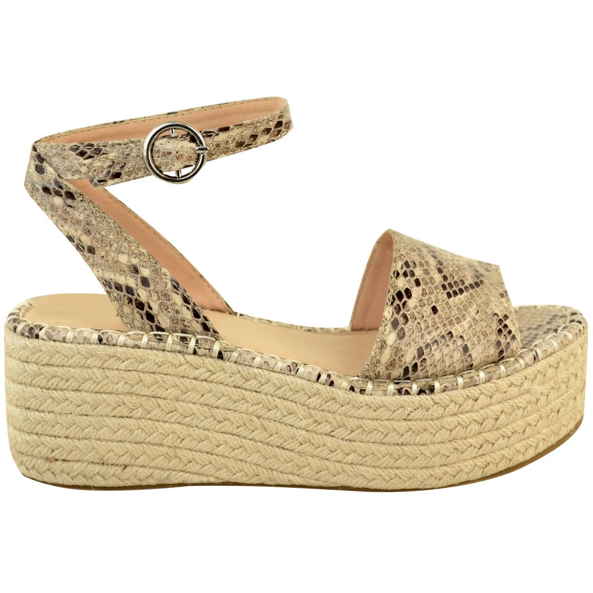 Womens Ladies Flat Wedge Espadrille Lace Tie up Sandals Platform Summer Shoes | eBay