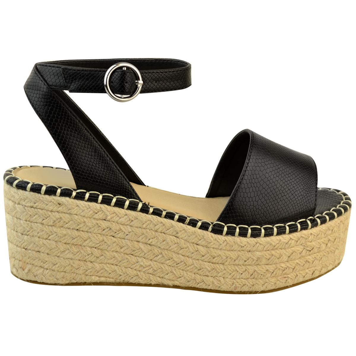 Womens Ladies Low Heel Flatforms Wedge Platform Sandals Open Toe Summer Size | eBay