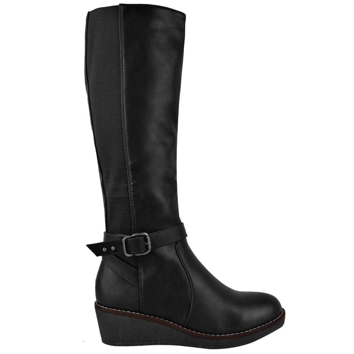 wearever shoes womens seymore wedge heel riding boots