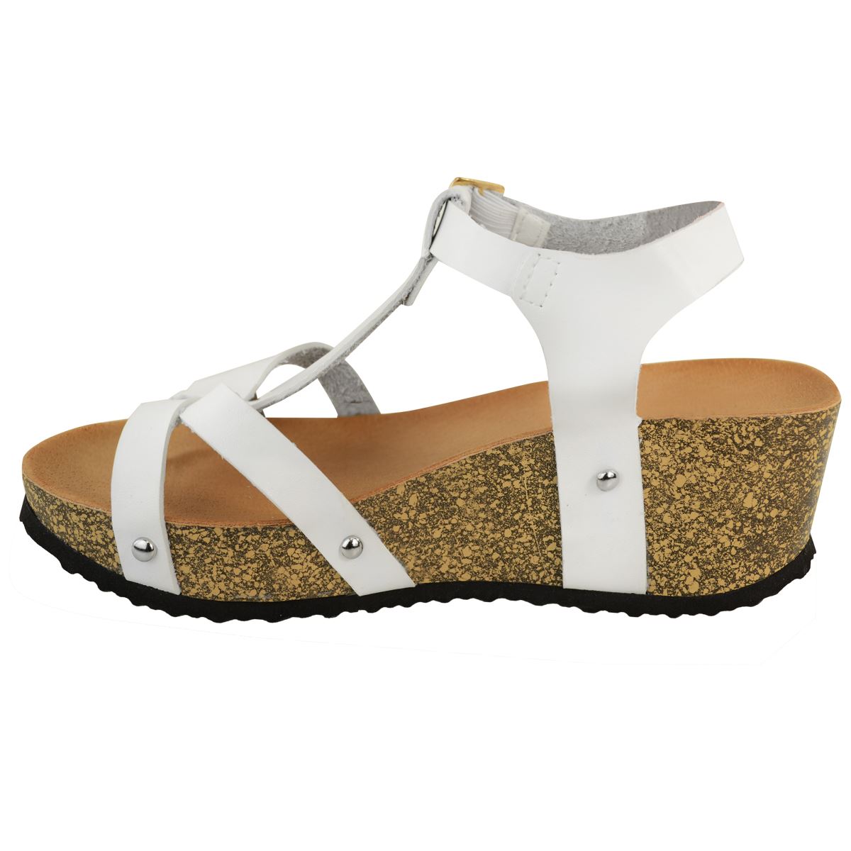 Womens Ladies Low Wedge Comfy Sandals Platform Shoes Summer Holiday Strappy Size | eBay