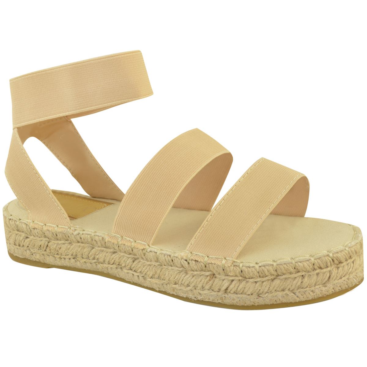 New Womens Ladies Wide Fit Stretch Comfy Sandals Cushioned Comfort Shoes Size | eBay