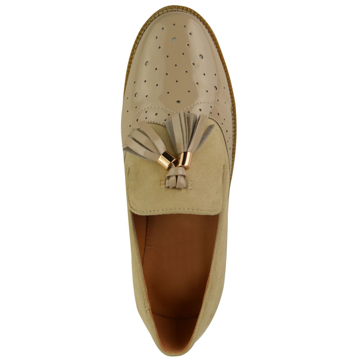 WOMENS LADIES FLAT TASSEL LOAFERS BROGUES SHOES TARTAN CHECK SCHOOL