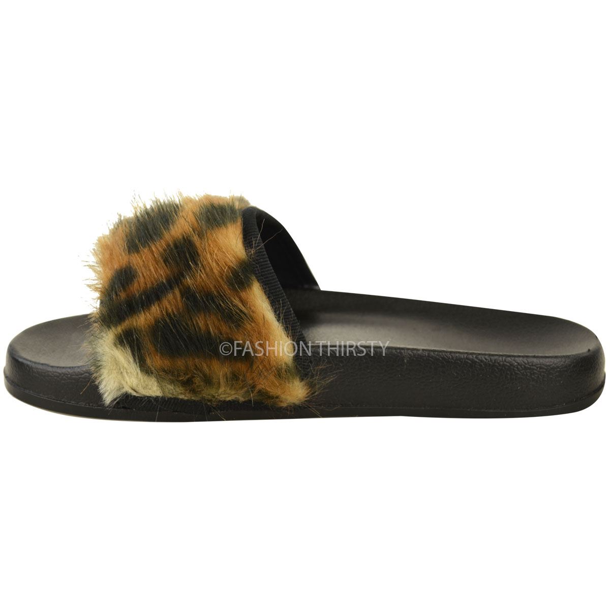 fluffy ugg sandals red