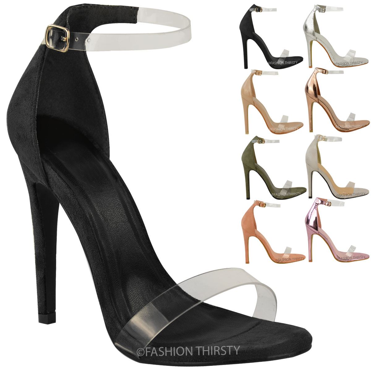 Fashion Thirsty Womens High Heel Peep Toe Barely There Ankle Strappy Buckle Sandals Size 2HRQUF7QD Fashion Thirsty Womens High Heel Peep Toe Barely There Ankle Strappy Buckle Sandals Size 2HRQUF7QD