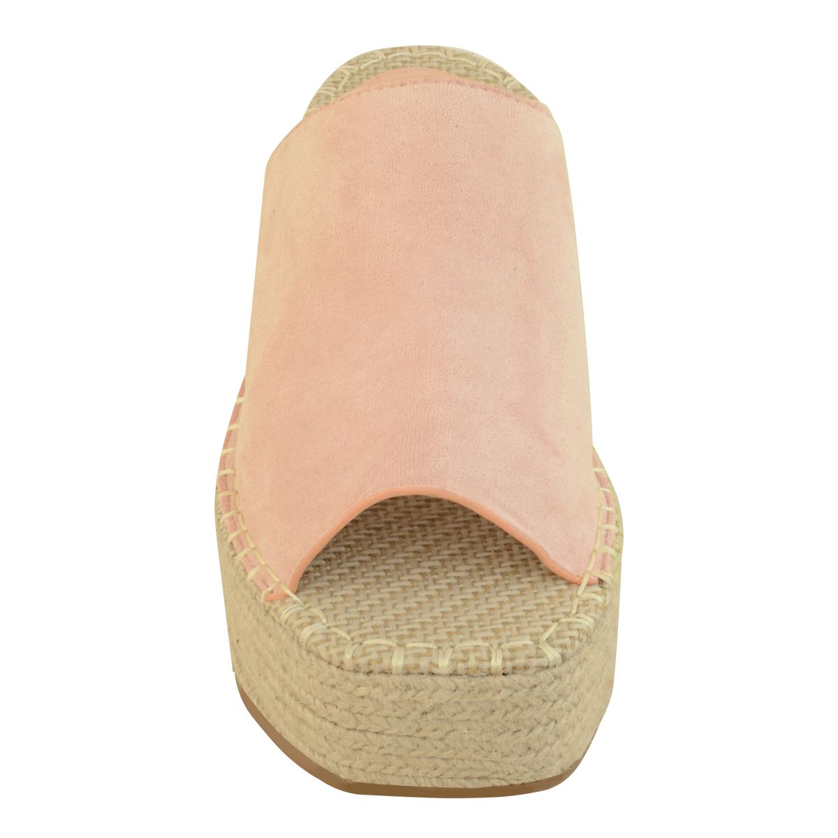 Womens Platform Sandals High Espadrille Wedge Mule Summer Comfort Raffia Slip On | eBay