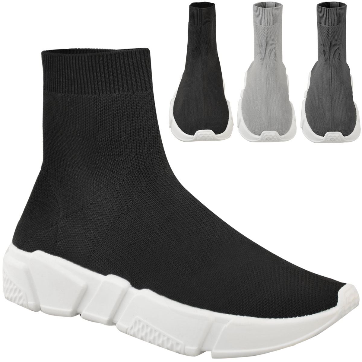 Nouveau Haut Femmes Baskets Baskets Chaussette coureurs Comfy Vitesse Knit Gym Chaussures Taille