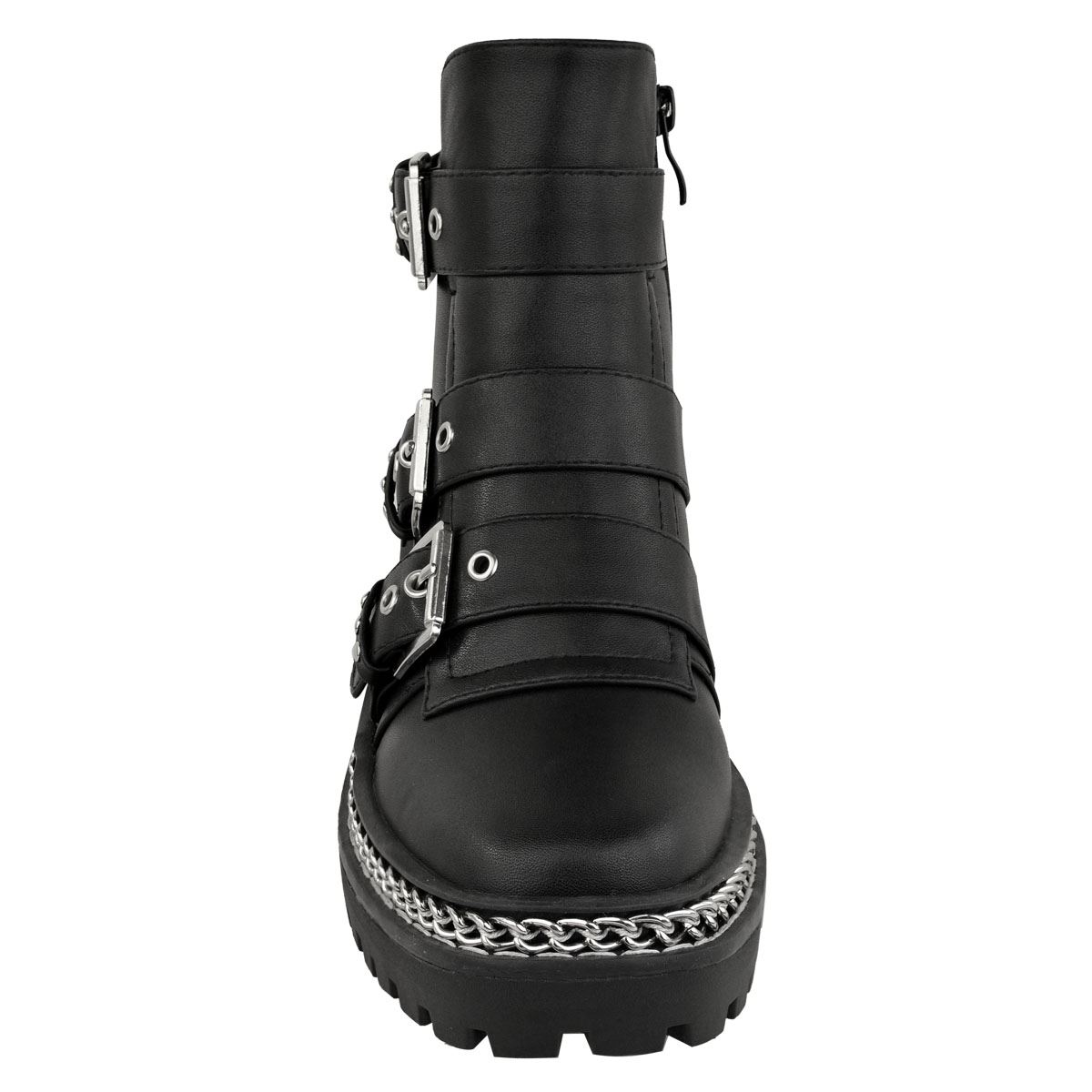 low heel chunky boots