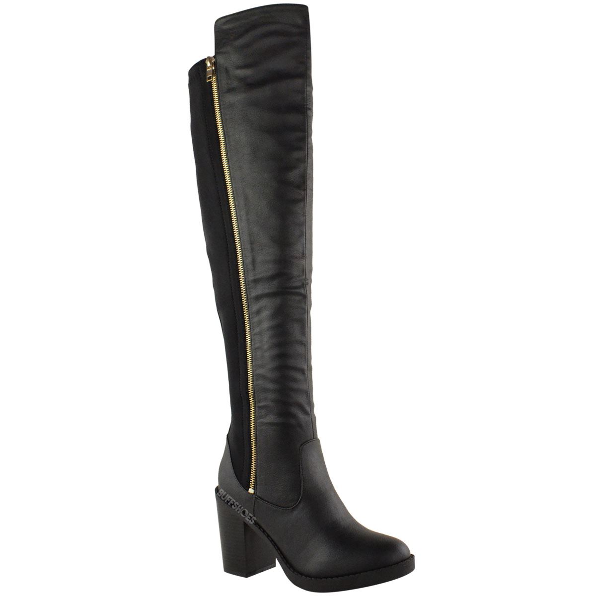 WOMENS LADIES CHUNKY HEEL OVER THE KNEE THIGH HIGH WINTER