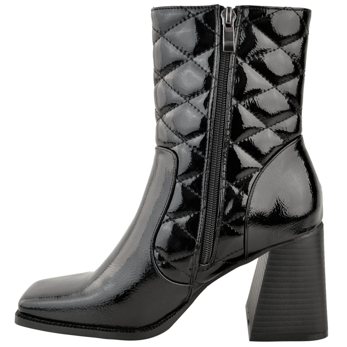 quilted square toe heels