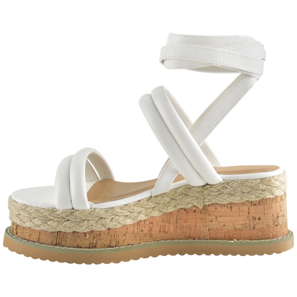 Leather Collection Ladies Flatform Ankle Strap Sandals | eBay