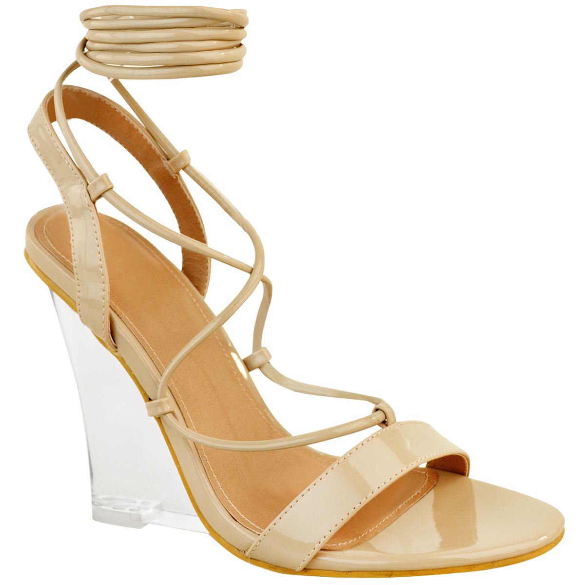 glass wedge heels