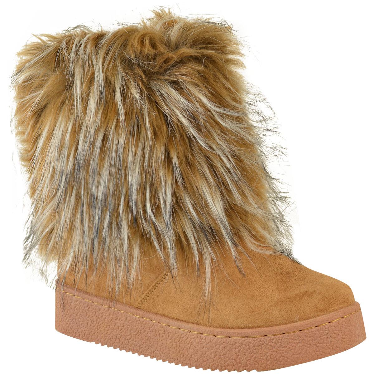 Mujer Botas al Tobillo De Invierno Plano Cálidas cómodos Piel Sintética  Forro Polar Caminar Agarre | eBay