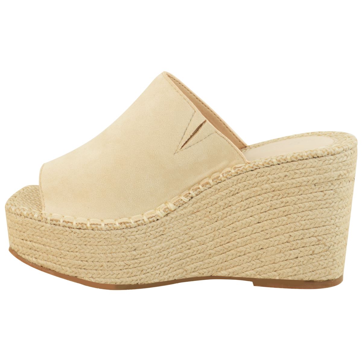 Womens Platform Sandals High Espadrille Wedge Mule Summer Comfort Raffia Slip On | eBay