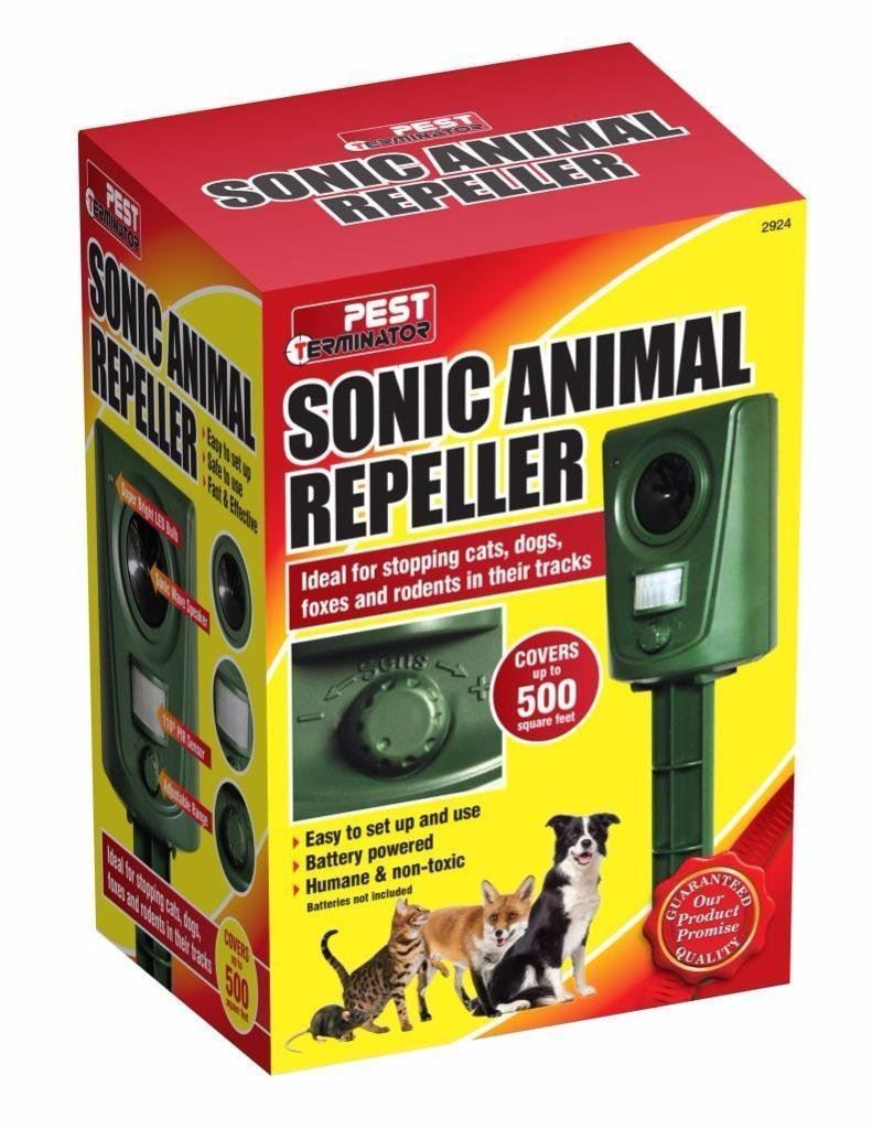 Sonic Animal Repeller Cat Fox Dog Rodent Motion Sensor Garden Animal