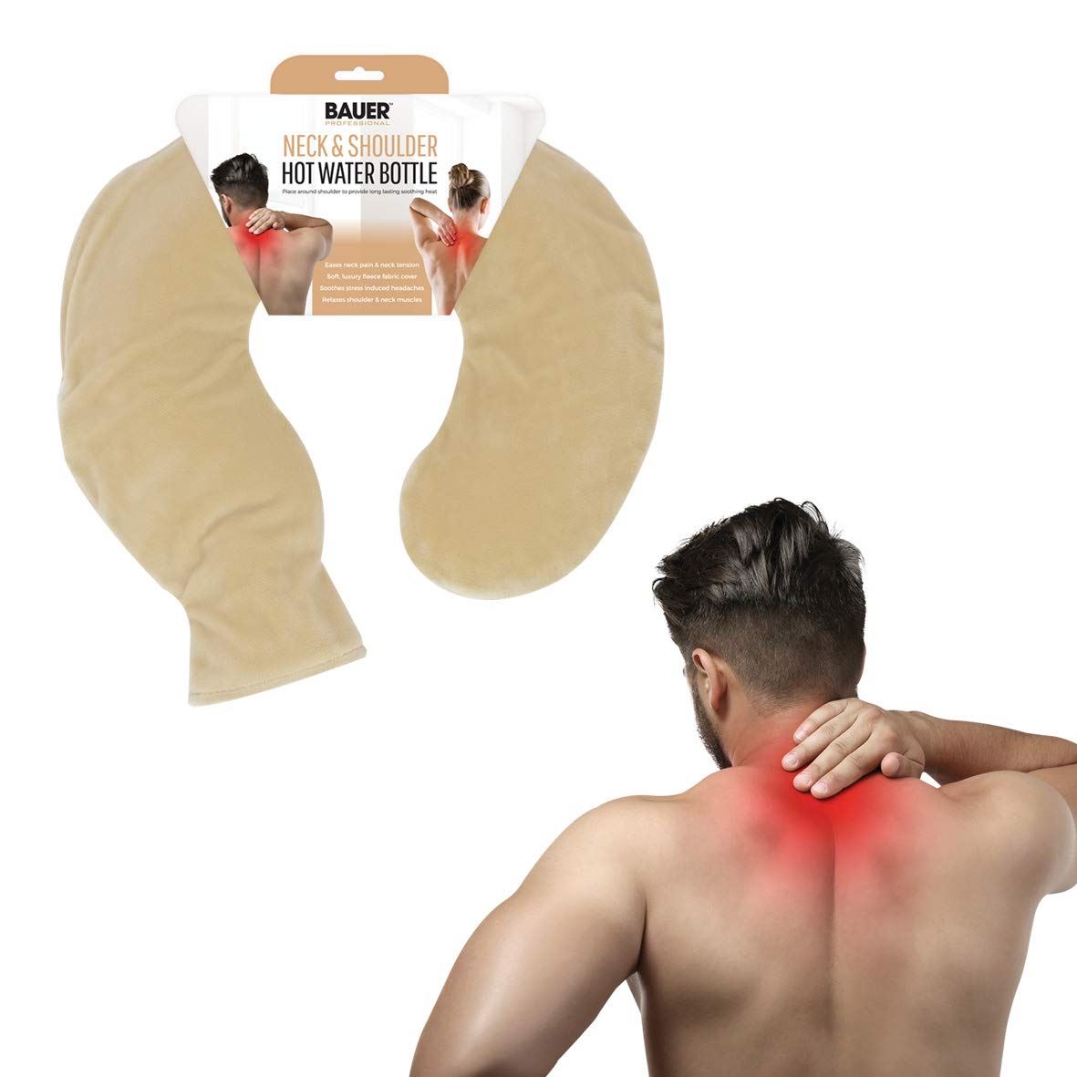 Neck & Shoulder Soft Fleece Warmer Stress Pain Reliever Hot Water