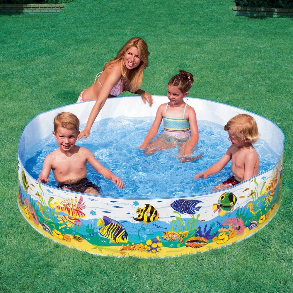 INTEX SNAPSET POOL 4FT 5FT 6FT SWIMMING POOL PADDLING SUMMER GARDEN FUN RIGID