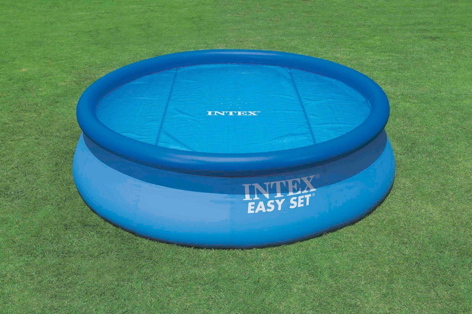 INTEX Round Swimming Paddling Pool Cover Easy Fast Set Rope Ties 8/10