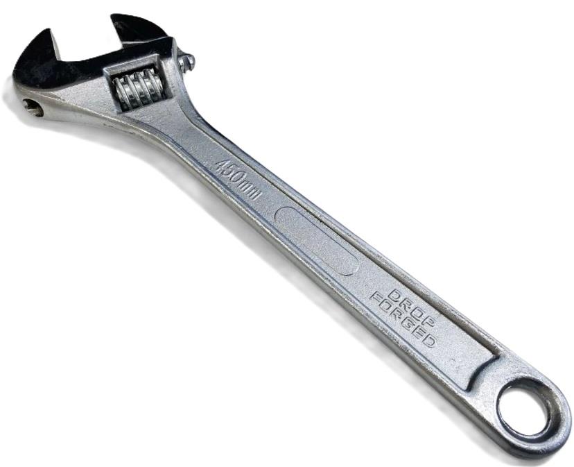 Adjustable Extra Wide Jaw Wrench Spanner 10” 15” 18" Heavy Duty 29-55mm Opening - Picture 6 of 7