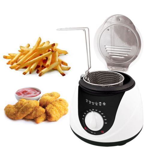 New 1L Electric Mini Deep Fat Fish Chip Fryer Non Stick
