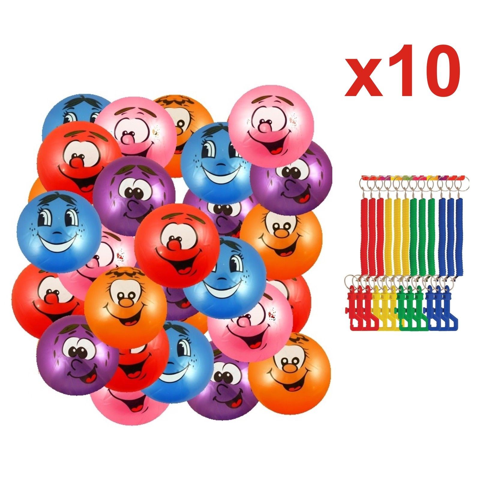 Large Scented Fruit Smelly Balls with Keyring Party Bag Childrens Loot Bag