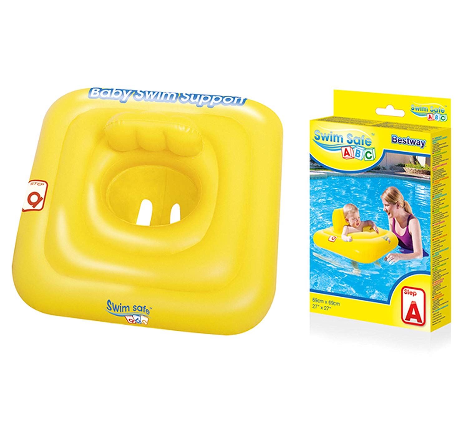 Swim Safe Square Baby Support Swiming Aid Pool Ring Trainer Seat 01