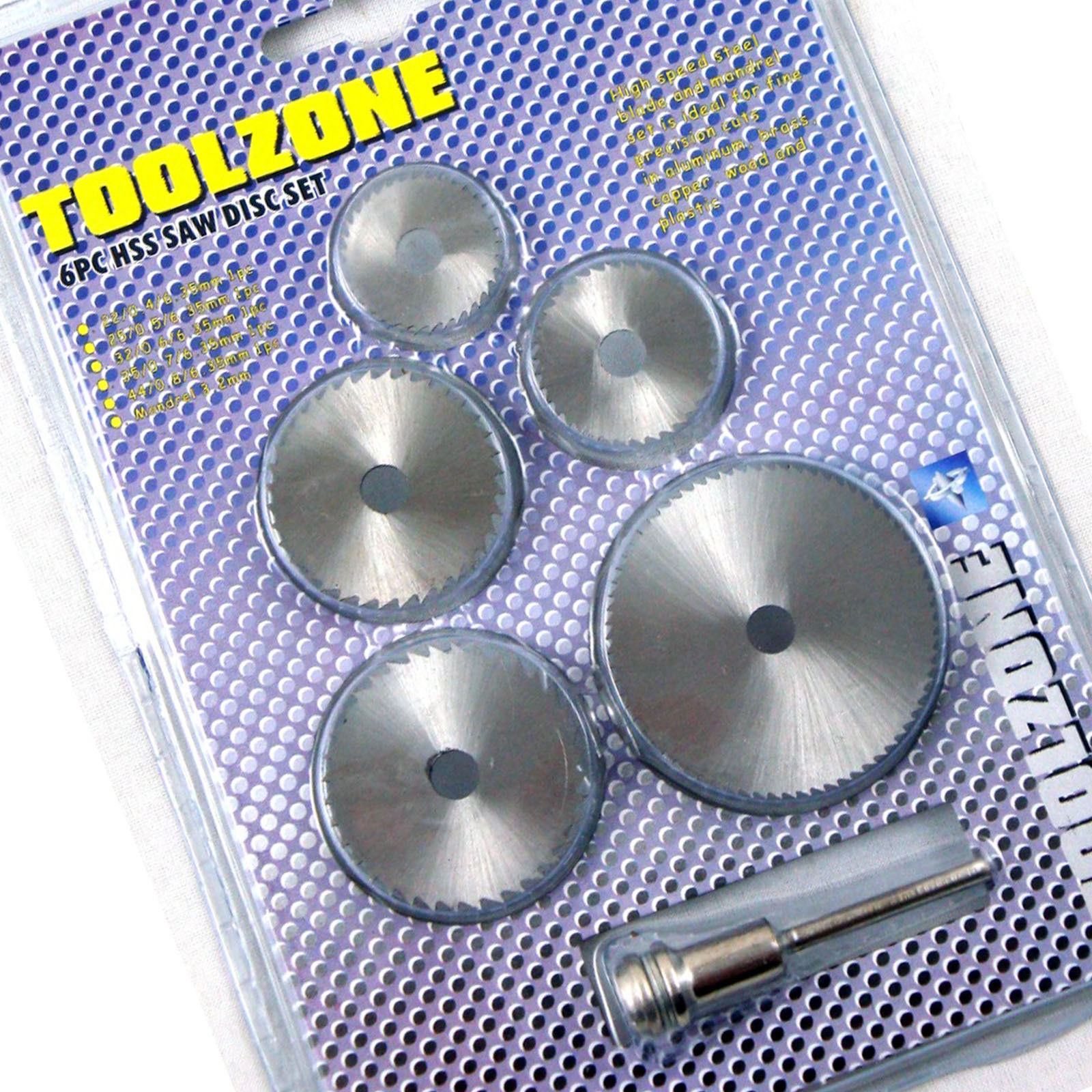 6Pc HSS CIRCULAR SAW BLADE DISCS & MANDRELDremel Rotary Tool Wood