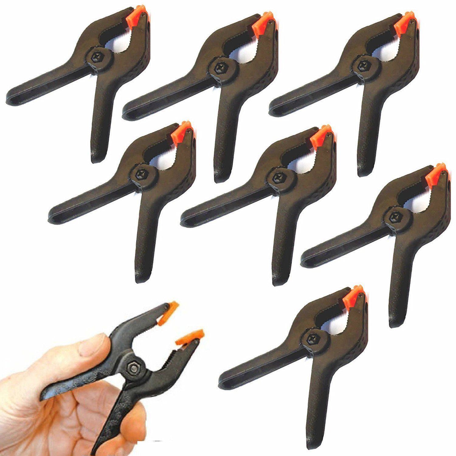 4 X PLASTIC SPRING CLAMPS GRIPS CLIPS MARKET STALL 2 /" MICRO SMALL NYLON CRAFT