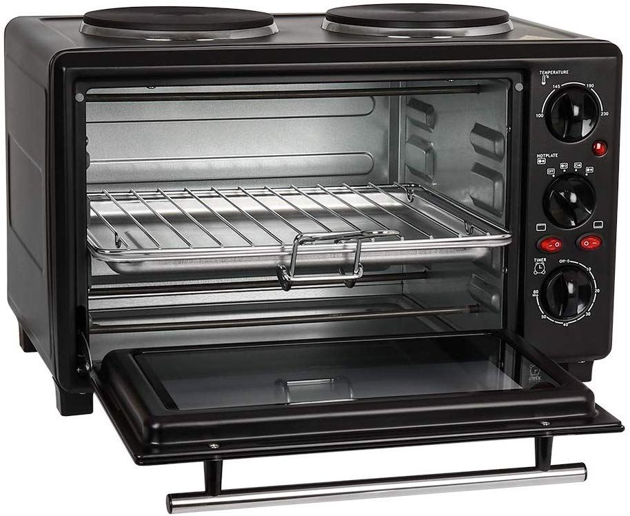 23L PORTABLE ELECTRIC STAINLESS STEEL COUNTER TOP OVEN CARAVAN BOAT HOB