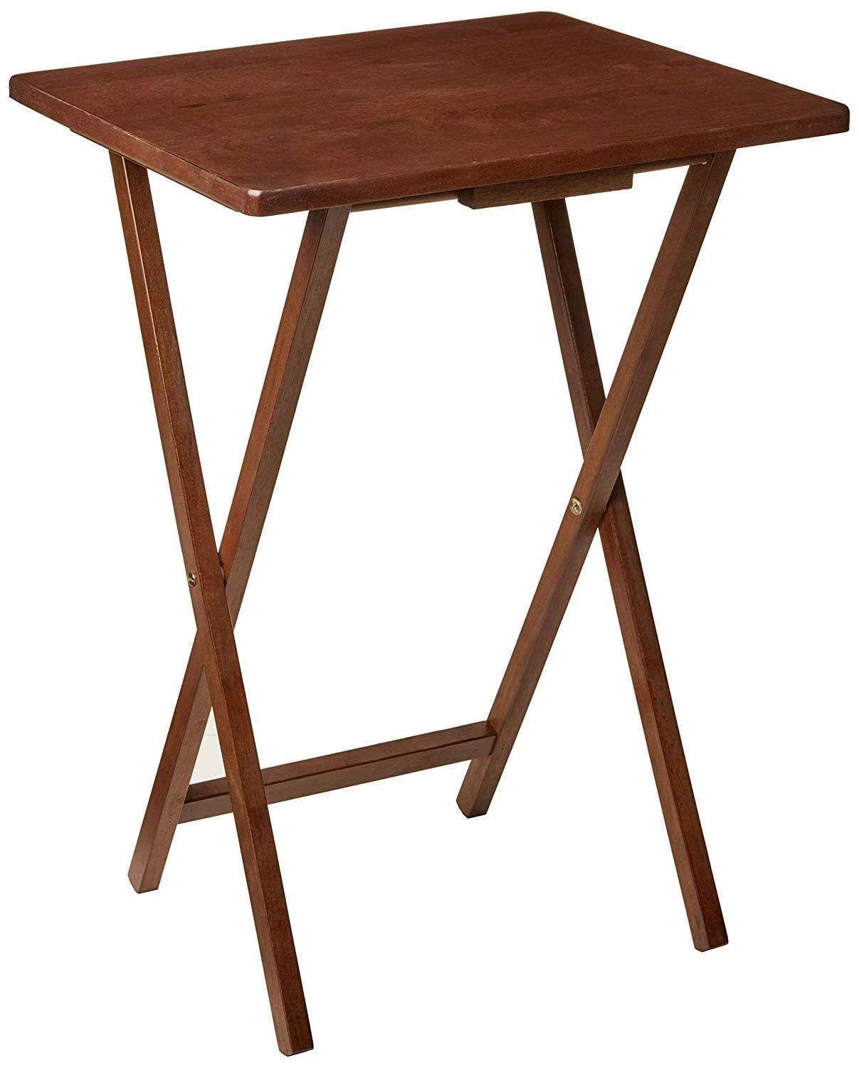 Folding Snack Table Wooden TV Side Laptop Coffee Tea Picnic New By Unibos - Picture 24 of 50