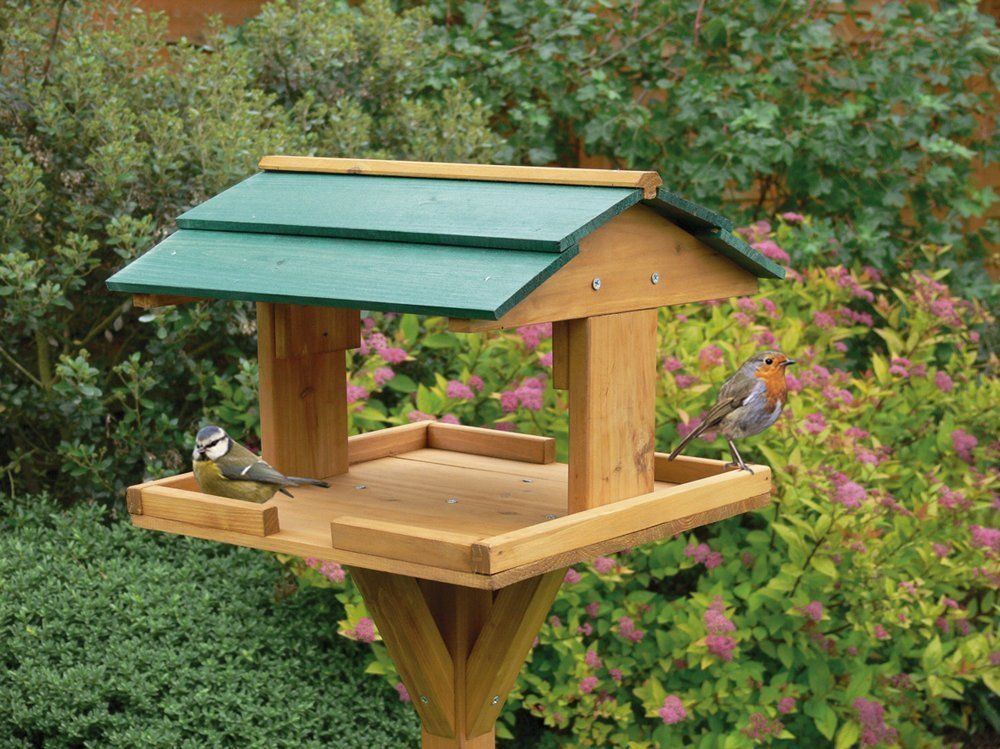 Garden Birds New Hanging Wooden Metal Garden Wild Bird Table