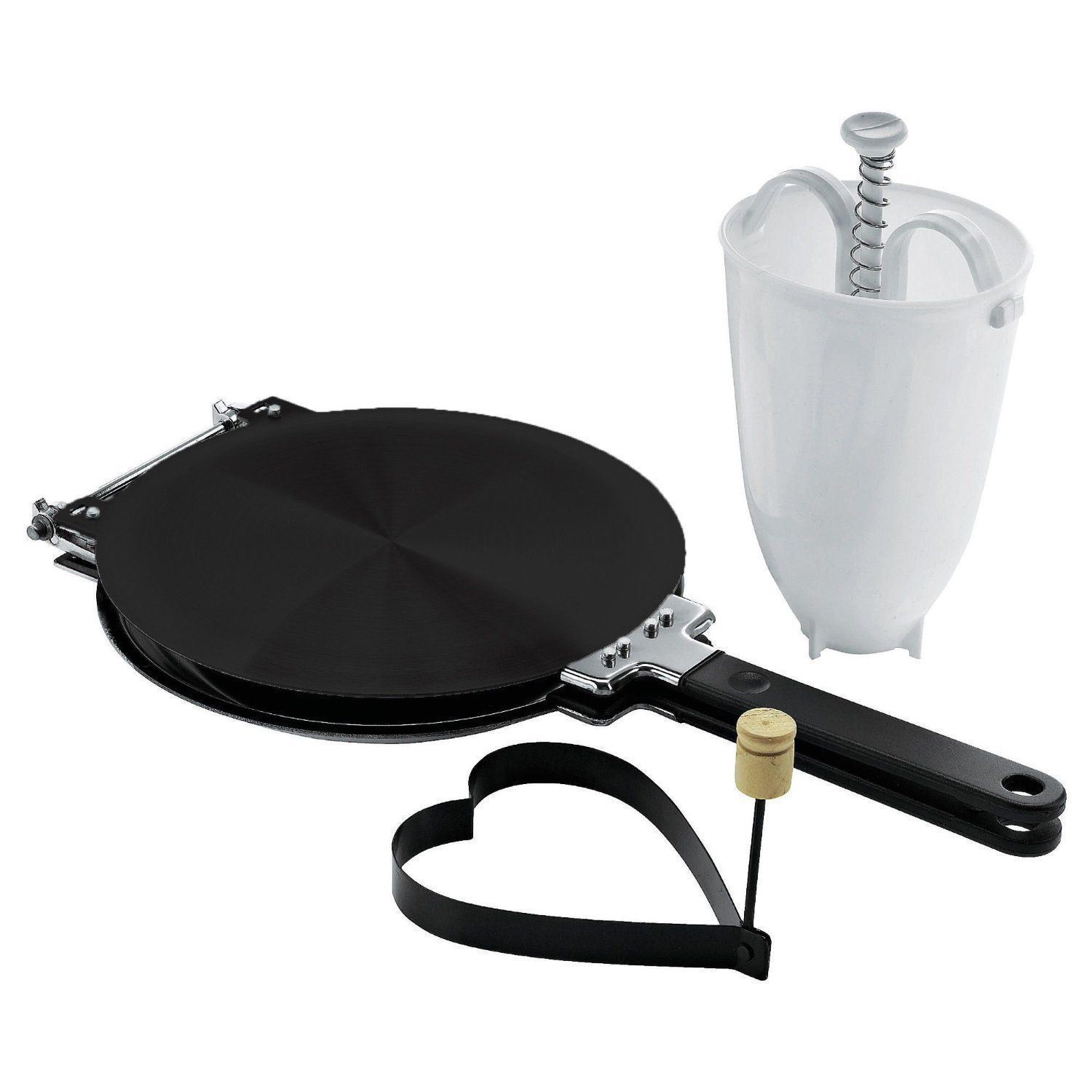 CREPE PANCAKE MAKER OMELETTE FLIP PAN FRYING FREE BATTER DISPENSER eBay