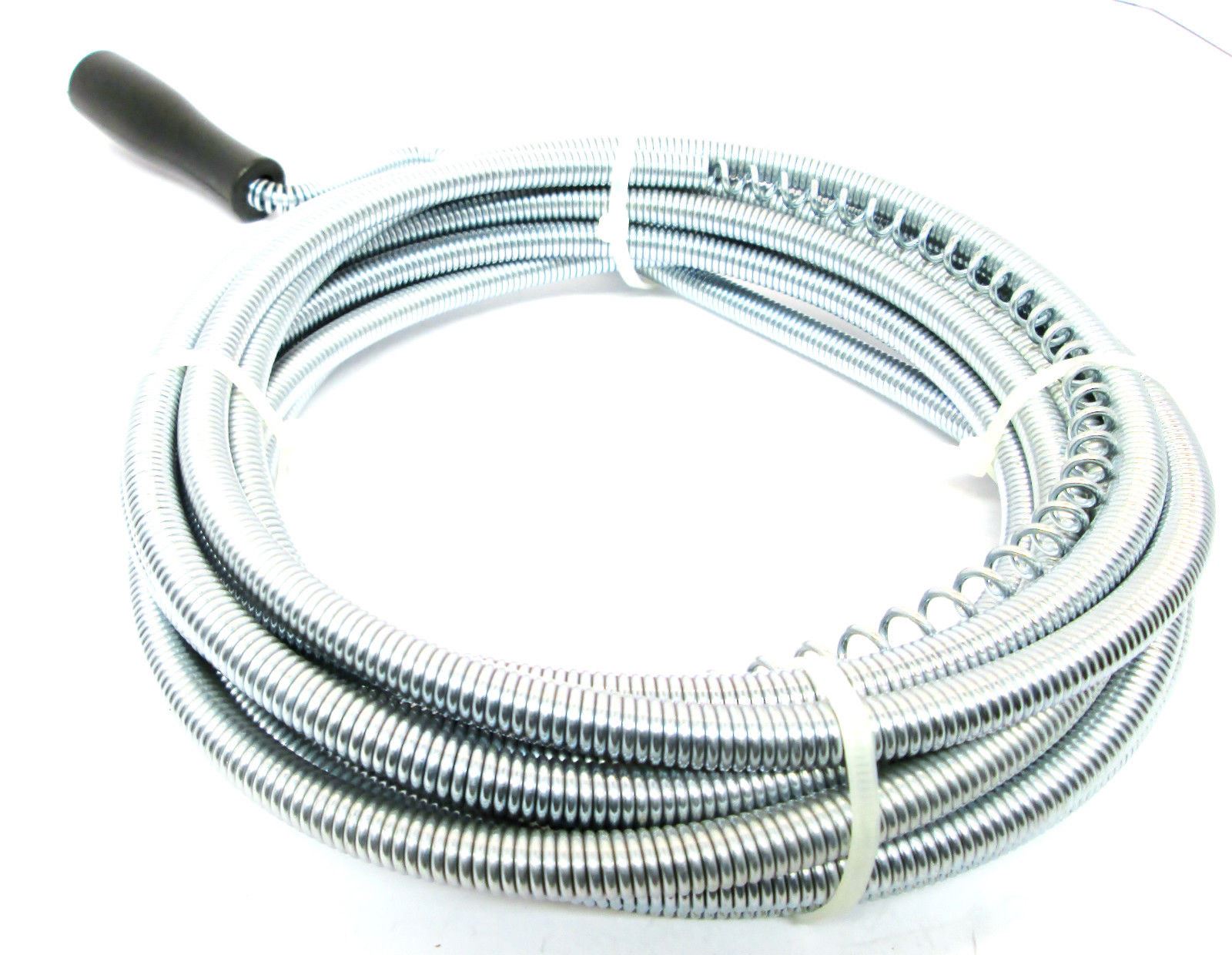5m x 9mm Steel Coiled Drain Sink Shower Bath Unblocker Plunger Pipe