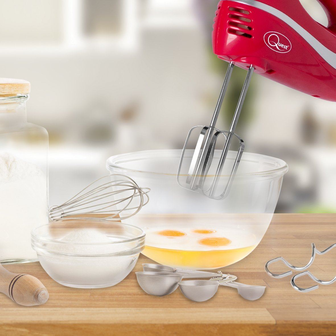 5 Speed Electric Food Mixer Best Hand Held Blender for Kitchen + Whisk