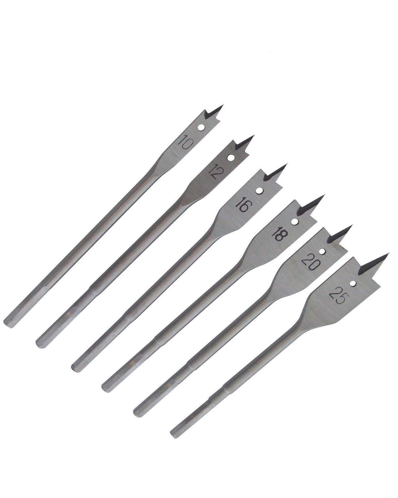 TITANIUM METRIC FLAT WOOD SPADE DRILL BIT SET HEX HOLE CUTTER CUTTING BORER