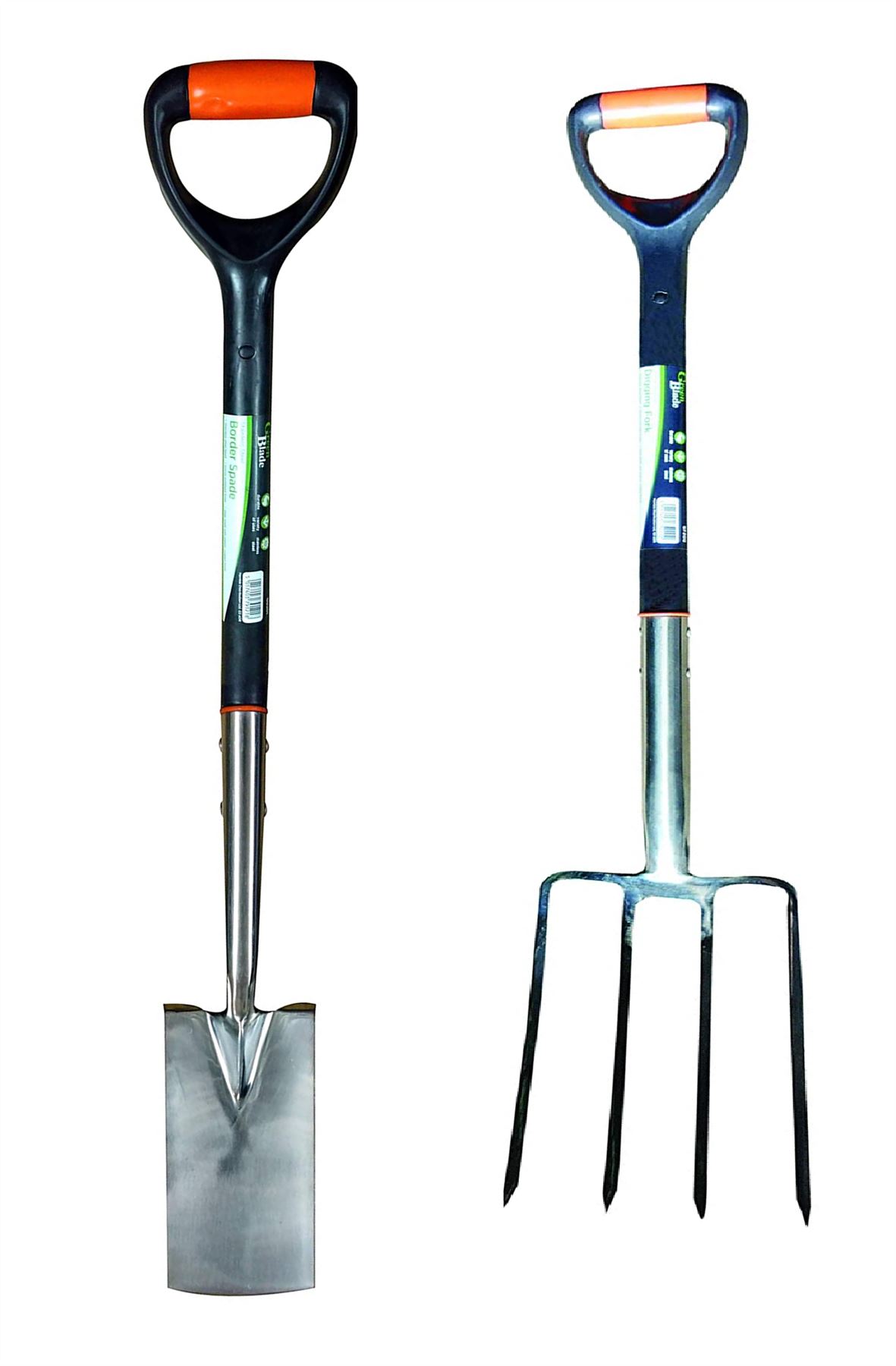 Heavy Duty Garden Digging Border Spade And Fork Set Stainless Steel