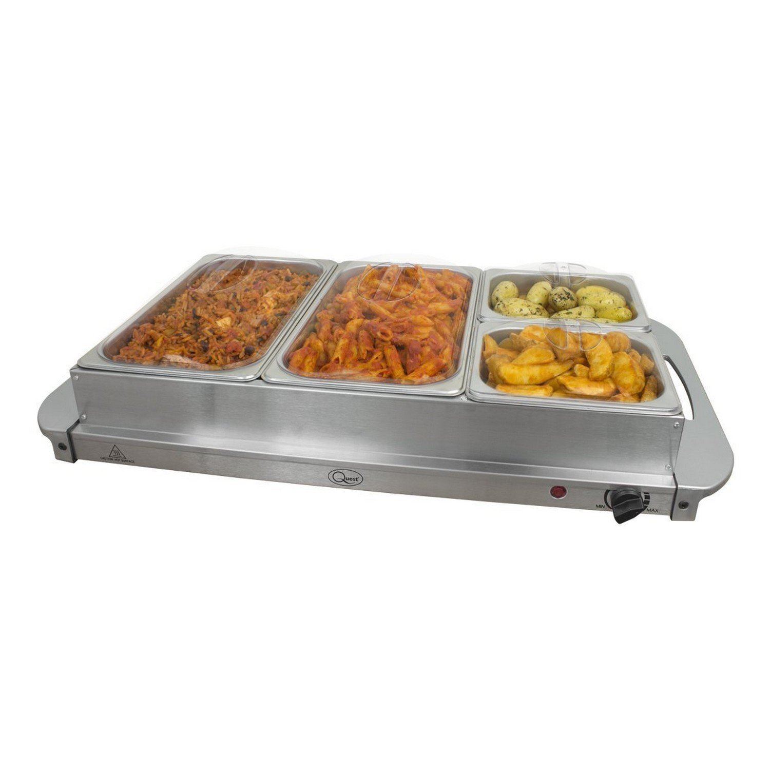 Buffet Warmer Food Server 300W Stainless Steel Pan Large Hot Plate 4
