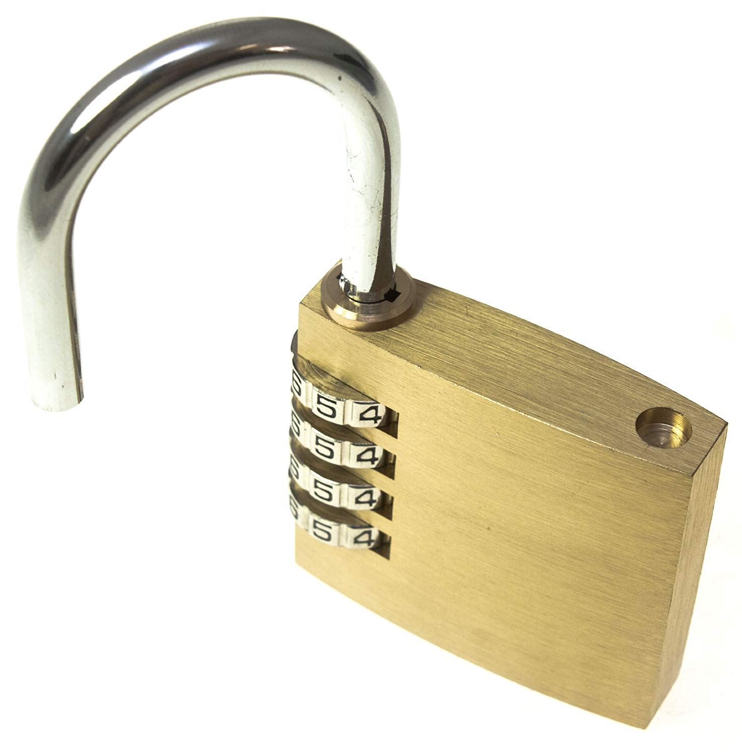 LARGE 50mm BRASS COMBINATION PADLOCK Gate/Garage Door/Garden Shed