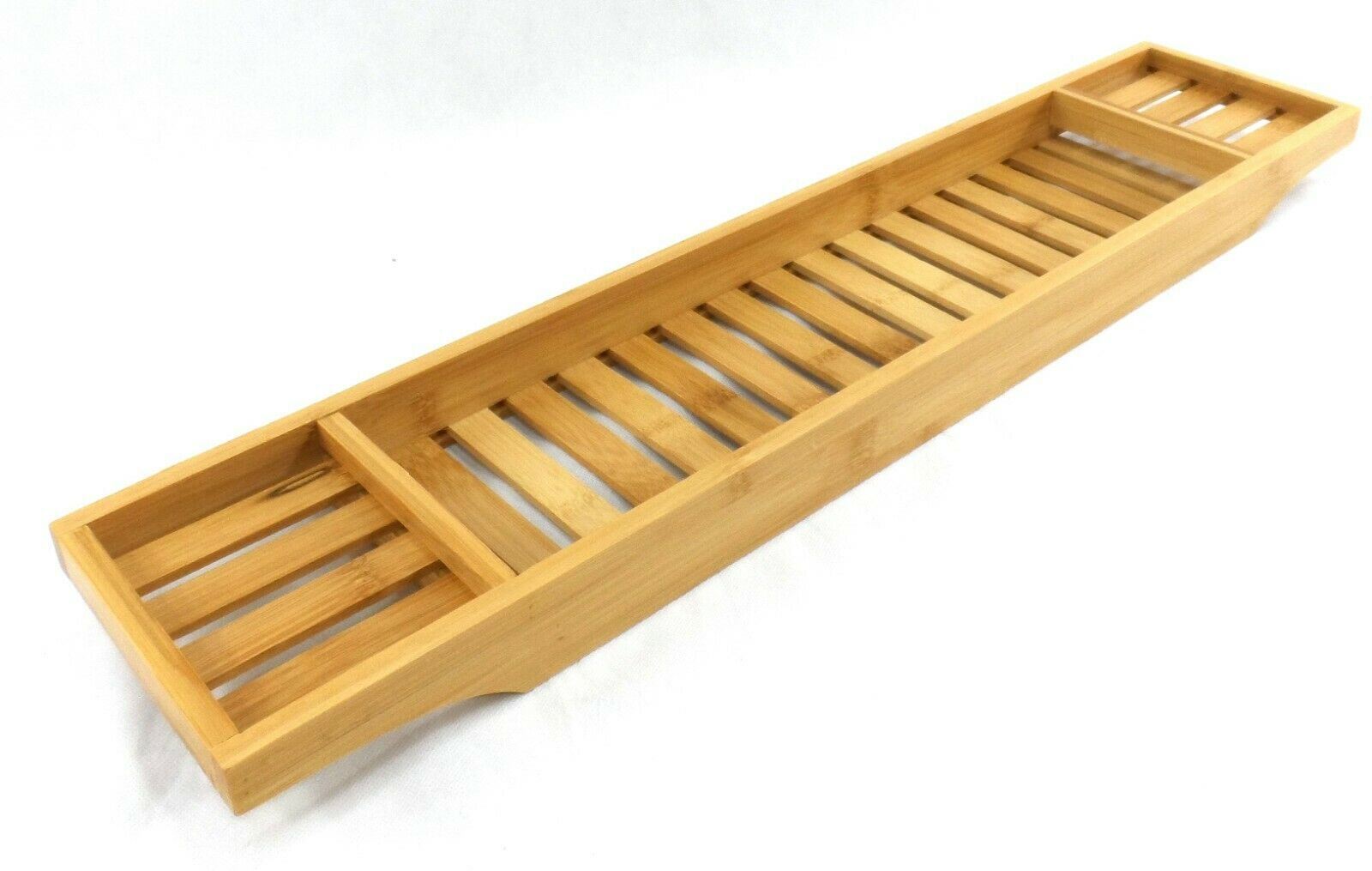 Bamboo Wood Bath Tub Rack Bathroom Shelf Tidy Tray Storage Caddy