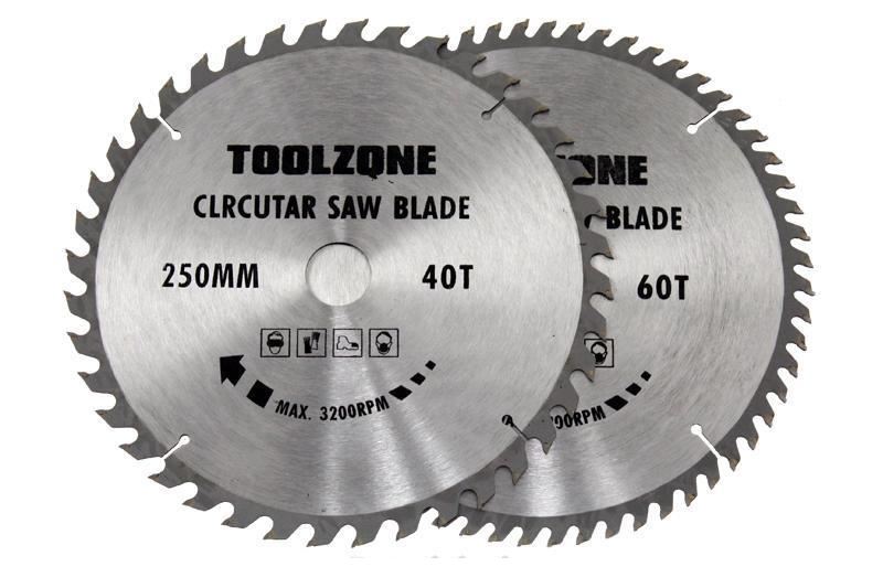 Circular Saw Blades 250mm 10" 40T & 60T TCT Saw Disc Blades 30mm bore