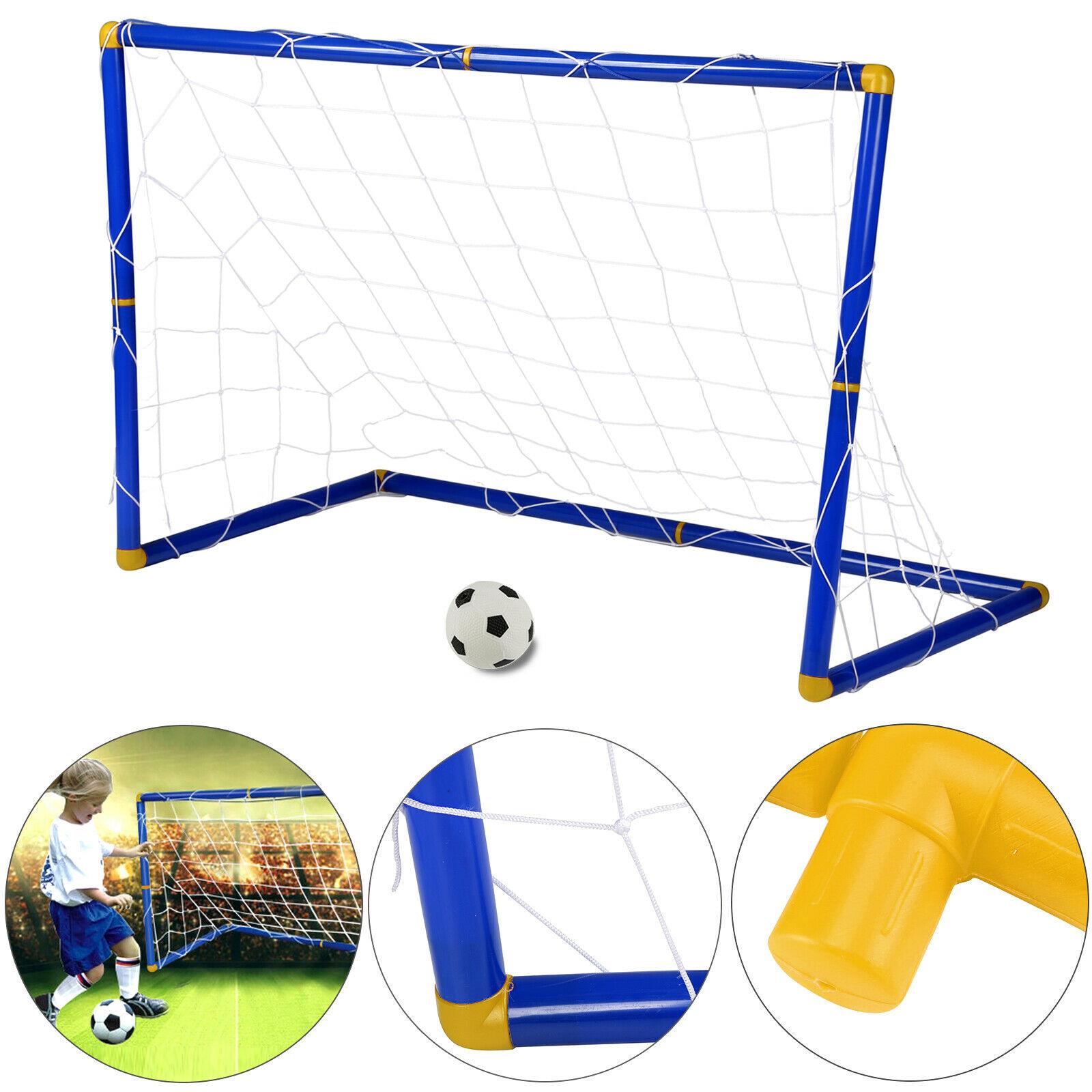 KIDS MINI FOOTBALL GOAL POSTS TWIN SET OF CHILDRENS PRACTICE SOCCER